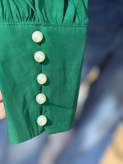 Long Sleeve Pearl Blouse