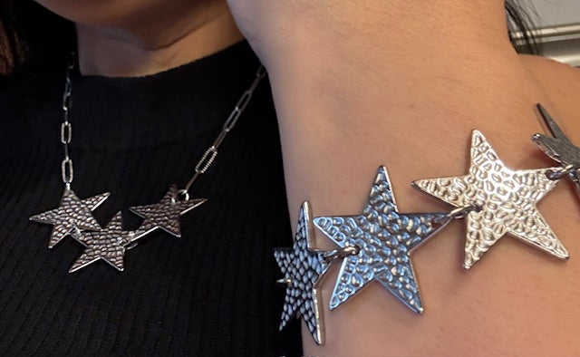 Pulsera Estrellas Plateadas