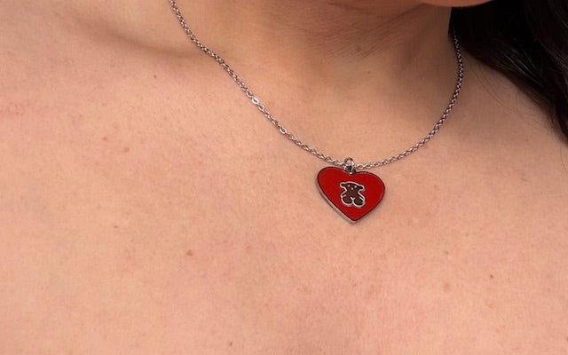 Cadena diseño Corazón y Oso