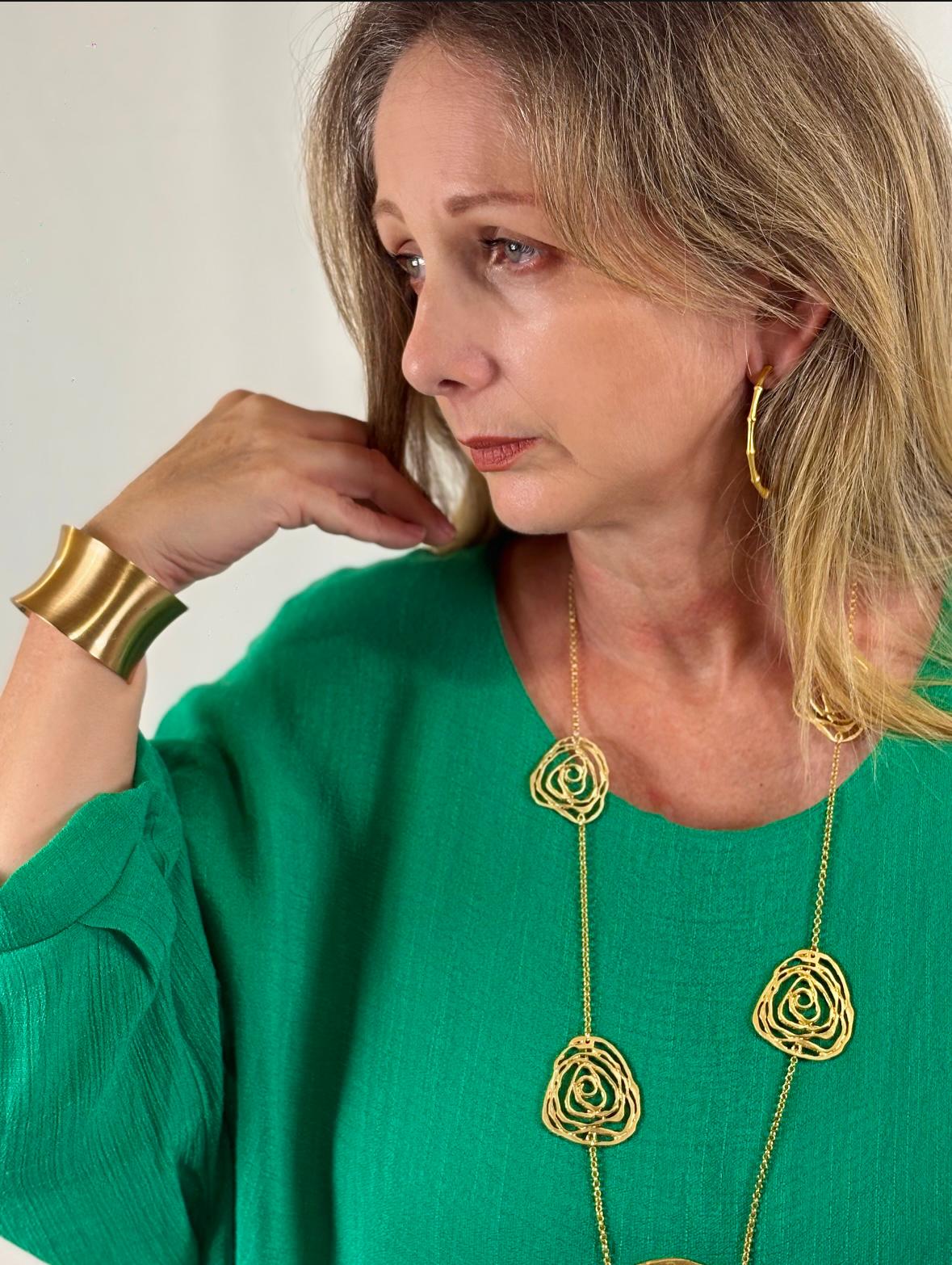 Green Puffy Blouse