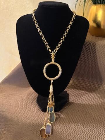 Agate Quartz Long Collar